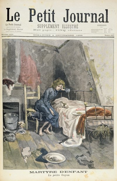 Title Page Depicting the Martyrdom of Children, the Little Guyon, Illustration from the Illustrated Supplement of Le Petit Journal, 4th September, 1898 by Oswaldo Tofani